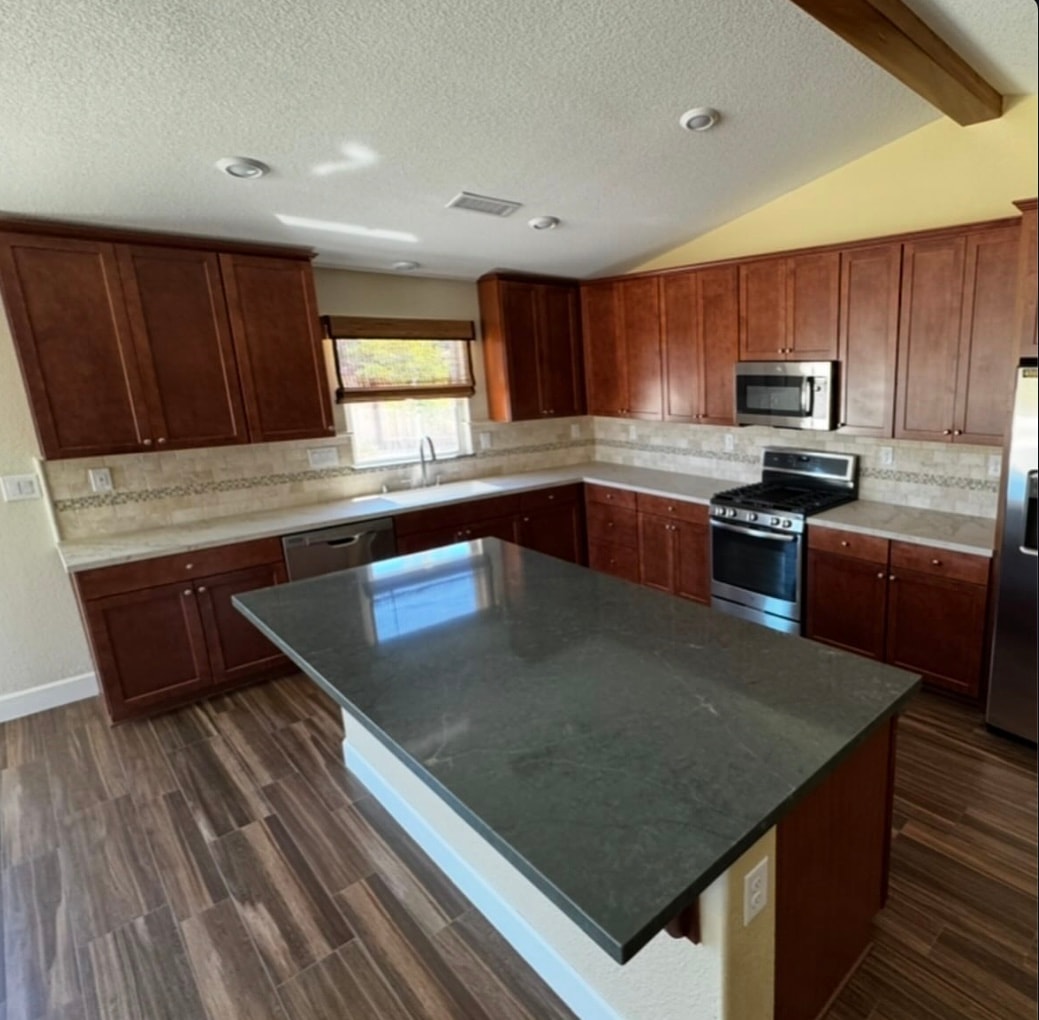 Kitchen with Dark Cabinets