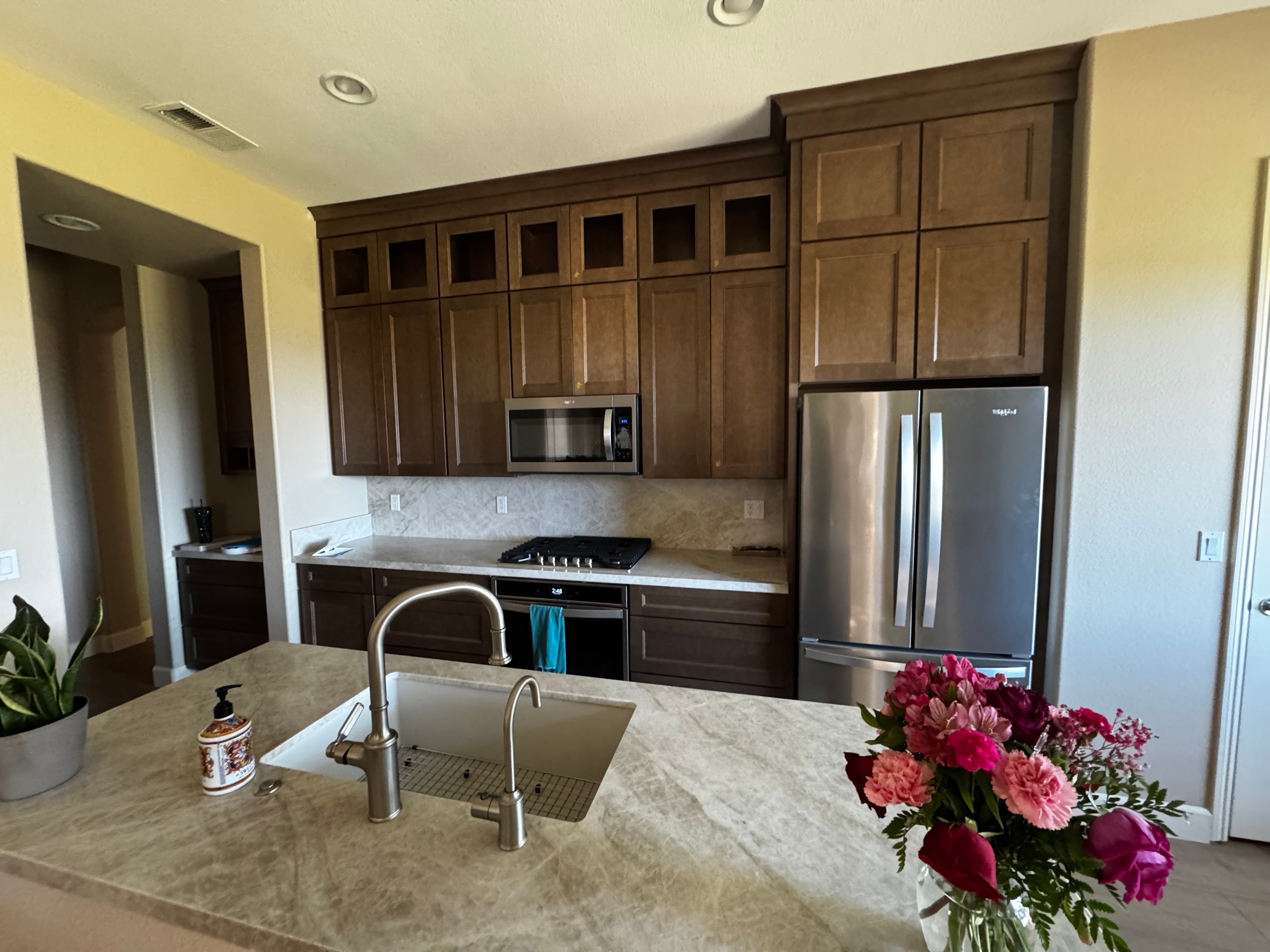 Kitchen with Marble Countertop